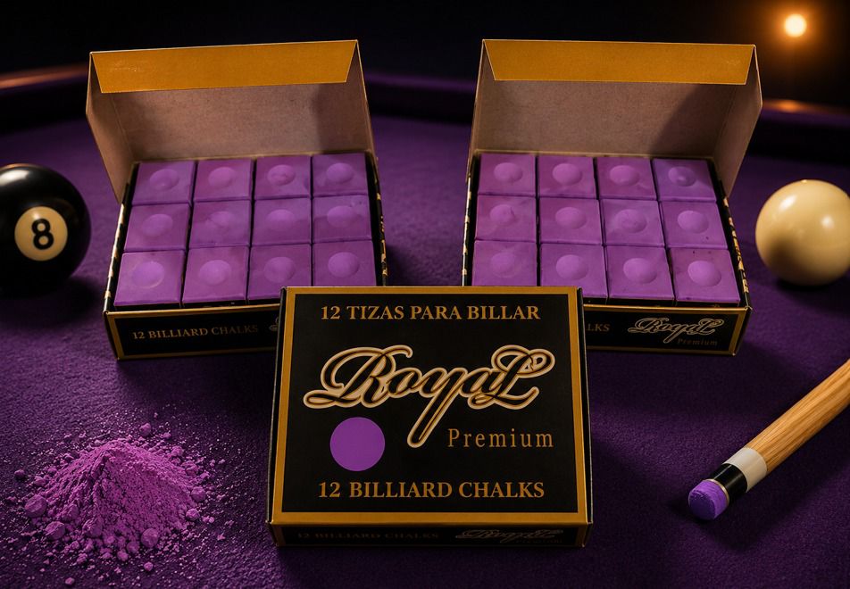 Tiza para billar ROYAL PREMIUM - Color Lila (Gruesa - 144 tizas)