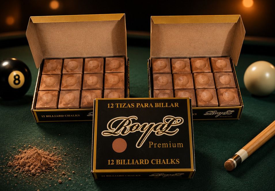 Tiza para billar ROYAL PREMIUM  - Color Cafe (1.440 tizas - 10 gruesas)