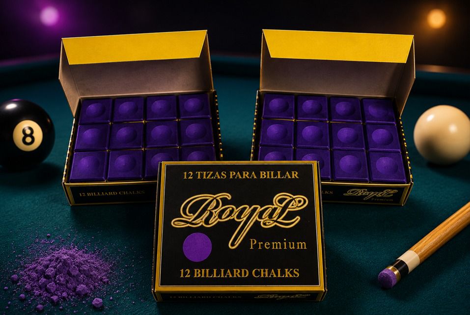 Tiza para billar ROYAL PREMIUM  - Color Morado (Gruesa - 144 tizas)