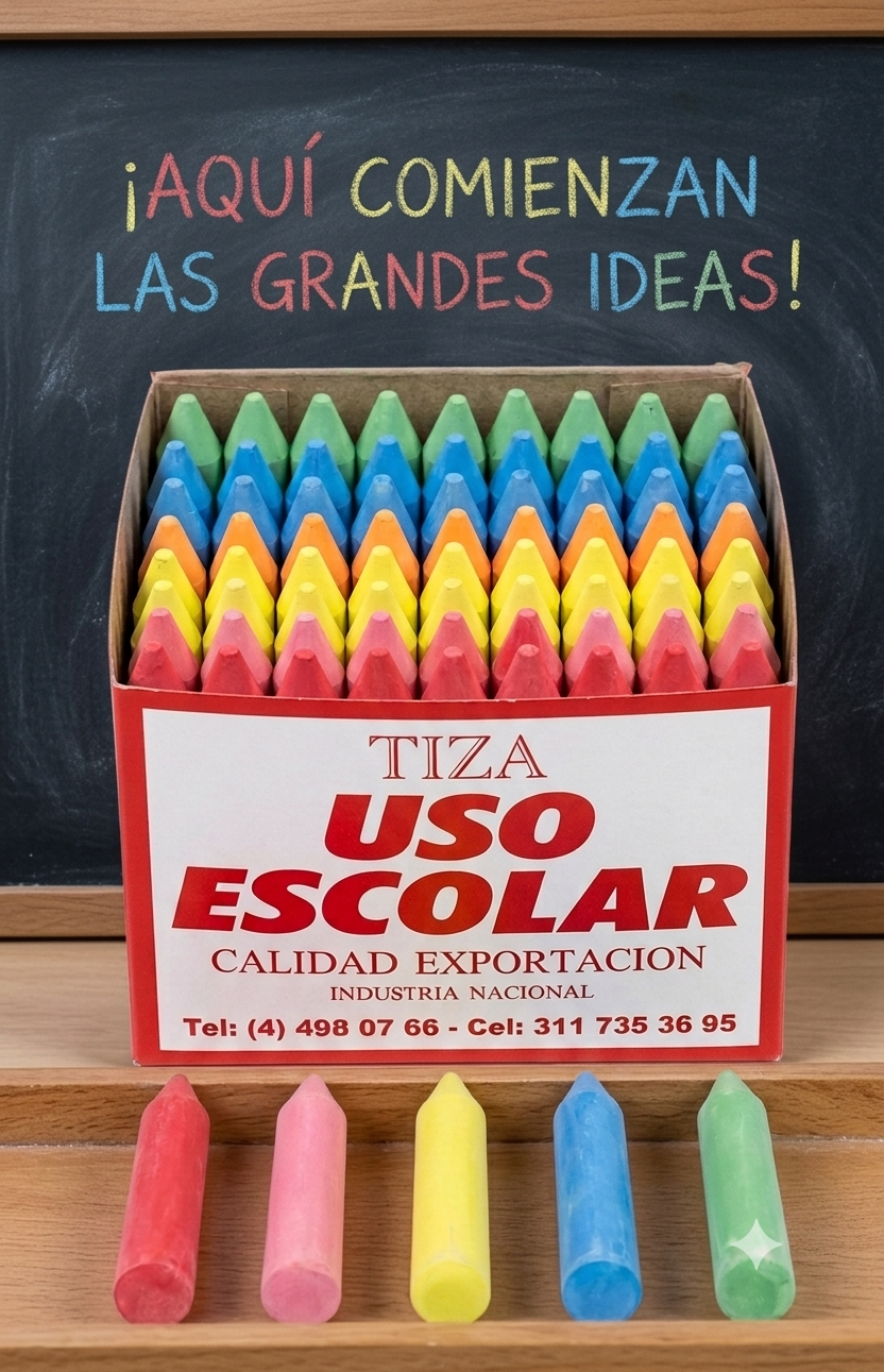 Tiza Uso Escolar  Rendonda Color (324 tizas)