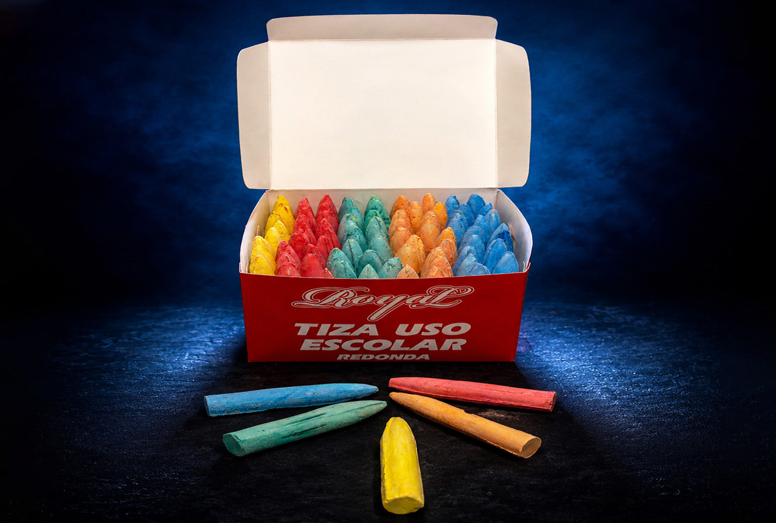 Tiza Uso Escolar  Rendonda Color (324 tizas)