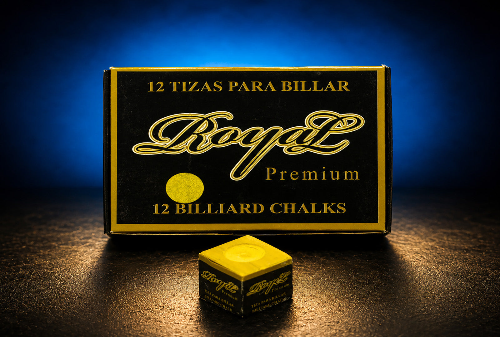 Tiza para billar ROYAL PREMIUM  - Color Amarillo (Gruesa - 144 tizas)